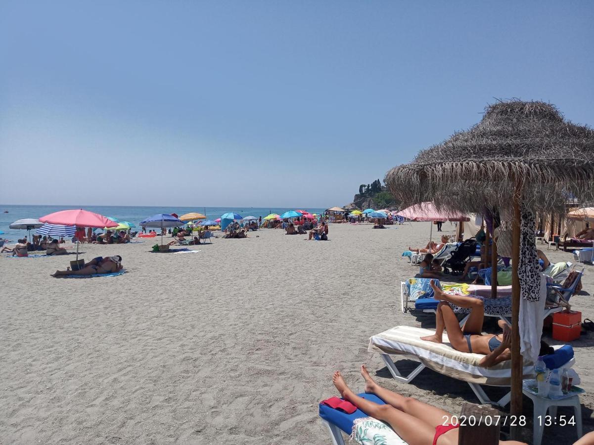 Nerja 1ª Linea De Playa De Burriana , Terraza Grande Al Mar Lägenhet Exteriör bild